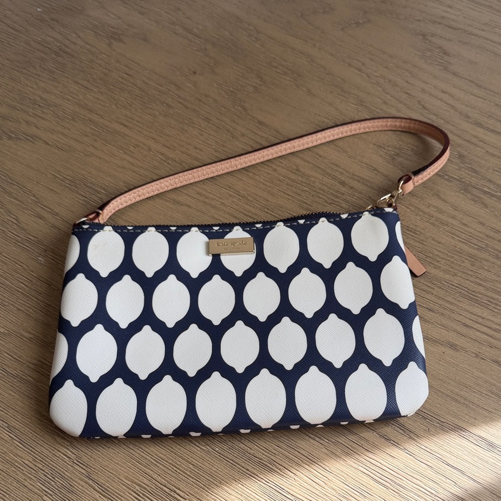 Kate Spade New York Coach Blue and White lemon Wristlet